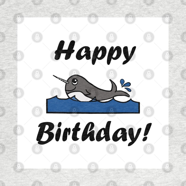 Birthday Narwhal by BlakCircleGirl